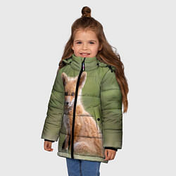Куртка зимняя для девочки Лисенок, цвет: 3D-черный — фото 2
