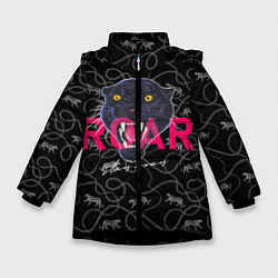 Куртка зимняя для девочки Осьминог напал на водолаза, цвет: 3D-черный
