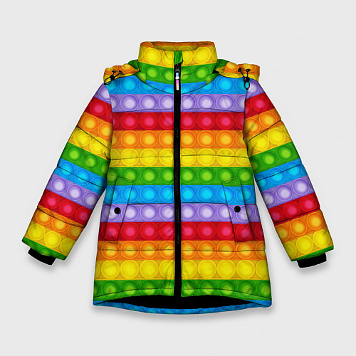 Зимняя куртка для девочки Pop It / 3D-Черный – фото 1