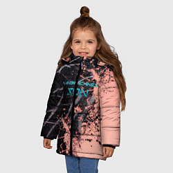 Куртка зимняя для девочки MGR - Nanomachines Son, цвет: 3D-черный — фото 2