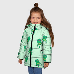 Куртка зимняя для девочки Froggy crossing, цвет: 3D-черный — фото 2