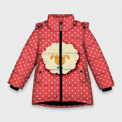 Зимняя куртка для девочки Овечка / 3D-Черный – фото 1