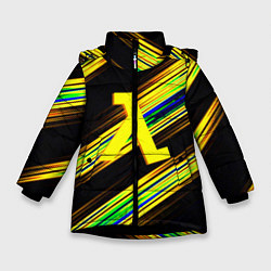 Куртка зимняя для девочки Half-Life Gordon, цвет: 3D-черный