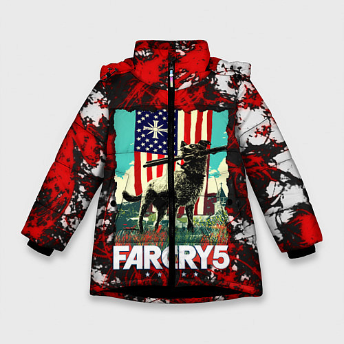 Зимняя куртка для девочки Farcry5 / 3D-Черный – фото 1