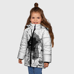 Куртка зимняя для девочки Из стены смотрит на Эрена, цвет: 3D-красный — фото 2
