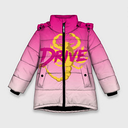 Куртка зимняя для девочки Драйв, цвет: 3D-черный