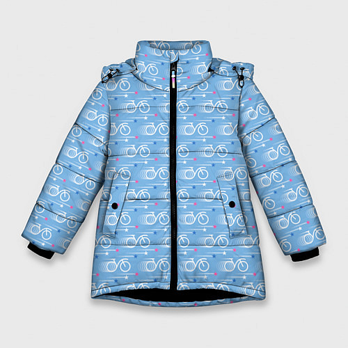 Зимняя куртка для девочки ВелоСпорт / 3D-Черный – фото 1