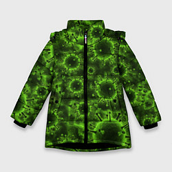 Куртка зимняя для девочки COVID 3D, цвет: 3D-черный