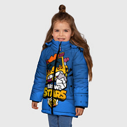 Куртка зимняя для девочки Грифф Griff Brawl Stars, цвет: 3D-черный — фото 2