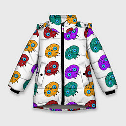 Зимняя куртка для девочки Нашествие инопланетян-ктулху