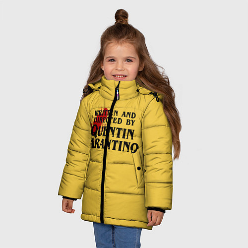 Зимняя куртка для девочки Quentin Tarantino / 3D-Светло-серый – фото 3