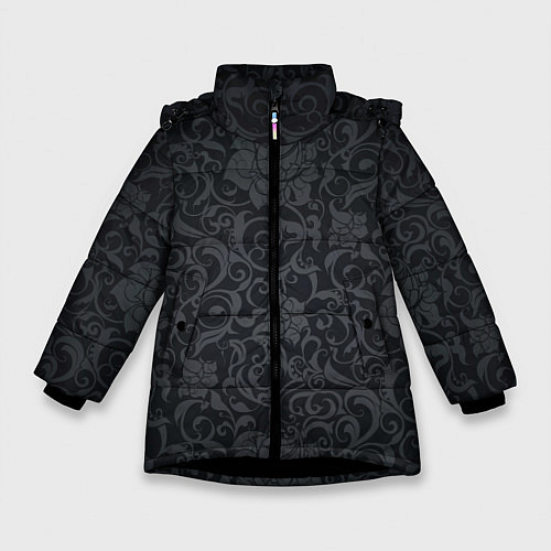 Зимняя куртка для девочки Dark Pattern / 3D-Черный – фото 1