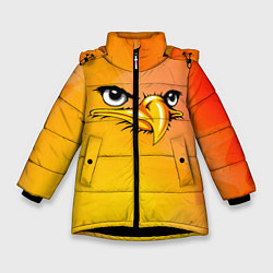 Куртка зимняя для девочки Орёл 3d, цвет: 3D-черный