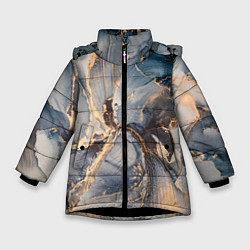 Зимняя куртка для девочки Fluid art ink mix