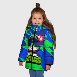 Куртка зимняя для девочки Brawl Stars Базз Buzz, цвет: 3D-красный — фото 2