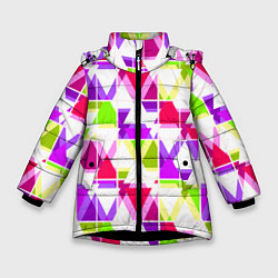 Зимняя куртка для девочки Абстрактный яркий узор