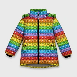 Куртка зимняя для девочки ANTI-STRESS POP IT ПОП ИТ, цвет: 3D-светло-серый
