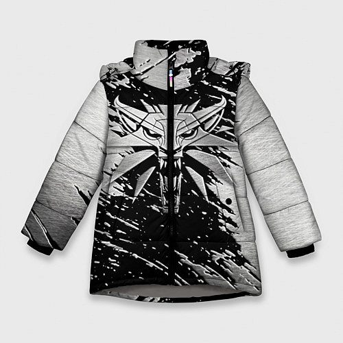 Зимняя куртка для девочки THE WITCHER LOGO STEEL / 3D-Светло-серый – фото 1
