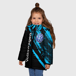 Куртка зимняя для девочки Volkswagen Фольксваген, цвет: 3D-черный — фото 2