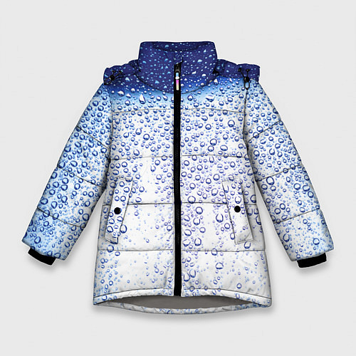 Зимняя куртка для девочки После дождя / 3D-Светло-серый – фото 1