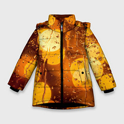 Куртка зимняя для девочки Дождик золотой, цвет: 3D-черный
