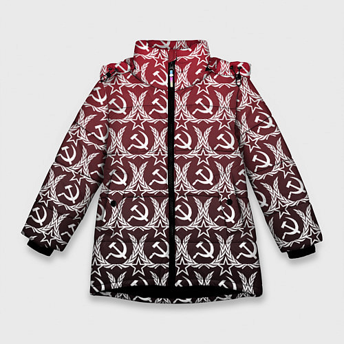 Зимняя куртка для девочки Love СССР / 3D-Черный – фото 1