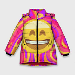 Зимняя куртка для девочки Абстракция позитив Красочный и яркий принт