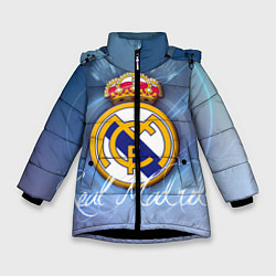 Куртка зимняя для девочки FC РЕАЛ МАДРИД, цвет: 3D-черный