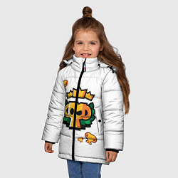 Куртка зимняя для девочки БРАВЛ СТАРС КУБКИ BRAWL STARS, цвет: 3D-черный — фото 2