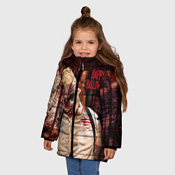 Куртка зимняя для девочки Самый страшный клоун, цвет: 3D-черный — фото 2