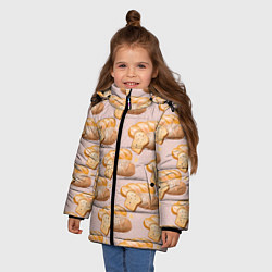 Куртка зимняя для девочки Выпечка - хлеб, цвет: 3D-черный — фото 2