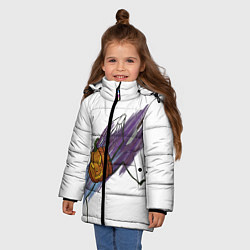 Куртка зимняя для девочки Агрессивная тыква, цвет: 3D-черный — фото 2