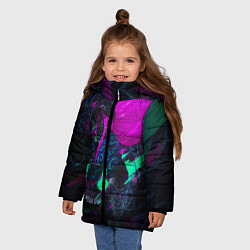 Куртка зимняя для девочки KDA AKALI NEON АКАЛИ НЕОН LEAGUE OF LEGENDS, цвет: 3D-светло-серый — фото 2