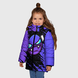 Куртка зимняя для девочки Geometry Dash, цвет: 3D-красный — фото 2