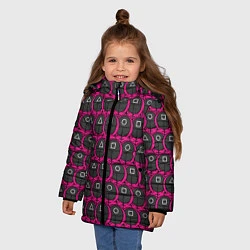 Куртка зимняя для девочки Фигуры стражников, цвет: 3D-черный — фото 2