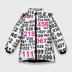 Зимняя куртка для девочки Игра в кальмара: номера игроков