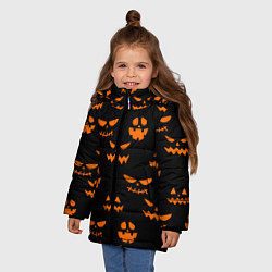 Куртка зимняя для девочки SMILE HALLOWEEN, цвет: 3D-черный — фото 2