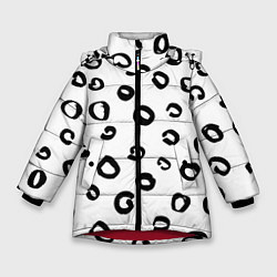 Куртка зимняя для девочки Леопардовый окрас, цвет: 3D-красный