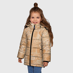 Куртка зимняя для девочки Просто пластыри, цвет: 3D-светло-серый — фото 2