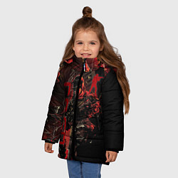 Куртка зимняя для девочки CS GO SPECIAL OPERATION RED ALERT SKIN КС ГО КРАСН, цвет: 3D-черный — фото 2
