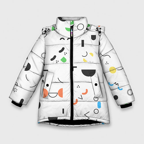 Зимняя куртка для девочки TOCA BOCA УЗОР ФОН / 3D-Черный – фото 1