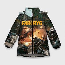 Куртка зимняя для девочки Far Cry 6 gameplay art, цвет: 3D-светло-серый