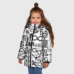 Куртка зимняя для девочки ТОКИЙСКИЕ МСТИТЕЛИ ЛОГОБОМБИНГ, цвет: 3D-светло-серый — фото 2