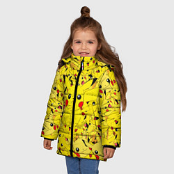 Куртка зимняя для девочки ПИКАЧУ ПОКЕМОН PIKA PIKA, цвет: 3D-черный — фото 2