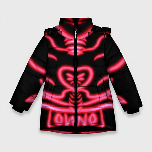 Зимняя куртка для девочки Neon and love / 3D-Черный – фото 1