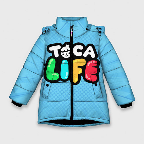 Зимняя куртка для девочки Toca Life: Logo / 3D-Черный – фото 1