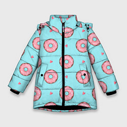 Зимняя куртка для девочки Розовые пончики