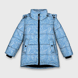 Куртка зимняя для девочки Морозный Иней, цвет: 3D-черный