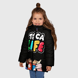 Куртка зимняя для девочки Toca Life: Friends, цвет: 3D-черный — фото 2