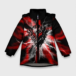 Куртка зимняя для девочки Berserk разряд молнии, цвет: 3D-светло-серый